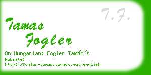 tamas fogler business card